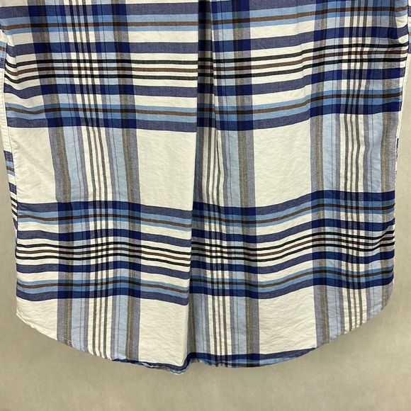 Rough Stock Panhandle Slim Button Down Shirt Mens Size Medium Short Sleeve Blue - Picture 7 of 10